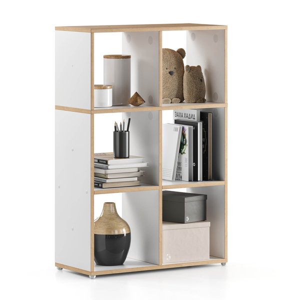 GUTTA Модуль мебельный 101х68х30 см, 6 секций, белый, эвок