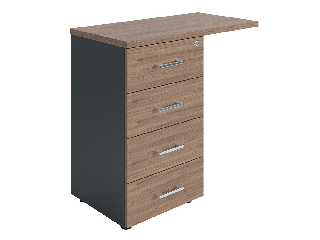 Тумба боковая NPW-408 L4 темный орех /антрацит