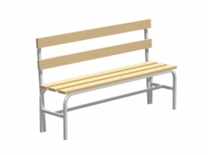 Скамья гардеробная со спинкой (липа) 850х600х375